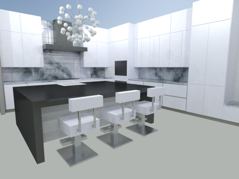 3D Rendering Italian Kitchen